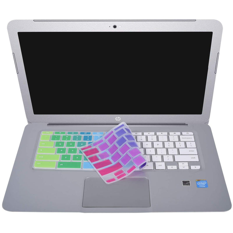 [Australia - AusPower] - Colorful Keyboard Cover for HP 14 inch Chromebook/HP Chromebook 14-db 14-db0020nr/HP Chromebook 14-ca 14-ca061dx 14-ca064dx /HP Chromebook 14-ak Series/HP Chromebook 14 G2 G3 G4 G5, Rainbow 