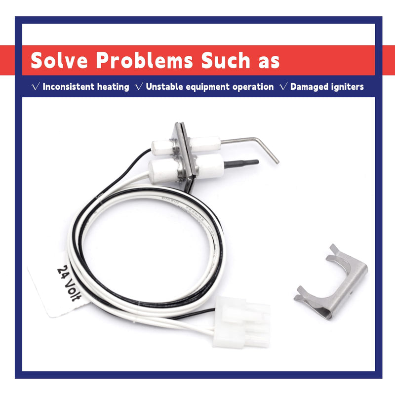 [Australia - AusPower] - Q3400A1024/U Igniters Flame Rod Assembly Replacement for Honeywell Q3450 Q3480 Q3620 R42640-001, Upgraded Flame Rod Sensor Igniters 24V Silcon Nitride Ignitors for SV9500M Valve 