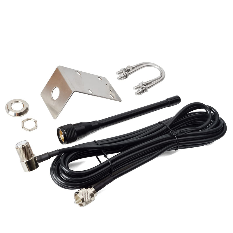 [Australia - AusPower] - HYS VHF Marine Antenna Low-Profile 156-163Mhz Antennas W/16.4ft(5m) RG58 Low Loss Premium Coaxial Cable with PL259 
