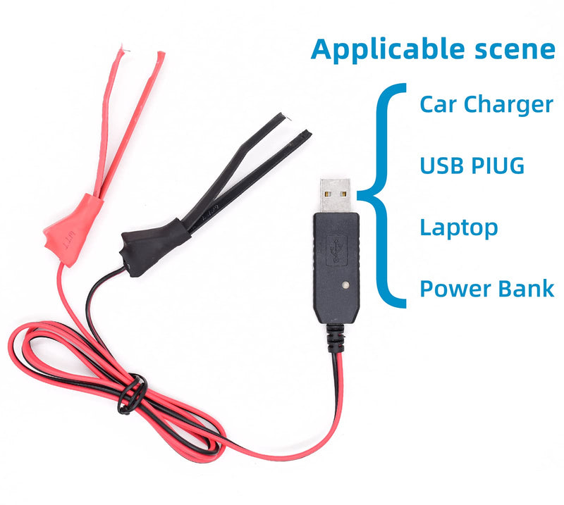 [Australia - AusPower] - Universal USB Charger Cable with Indicator Light for BaoFeng UV-5R UV-82 UV-82/ 82L BF-888S Motorola Kenwood yaesu Retevis RT-5R Walkie Talkie 