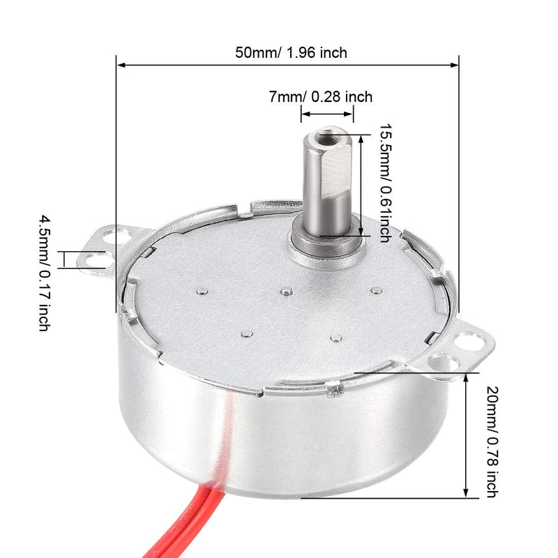 [Australia - AusPower] - uxcell Turntable Synchronous Synchron Motor 50-60Hz 24 VAC CCW 4W (5-6RPM) 