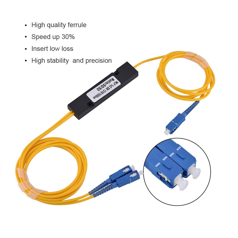 [Australia - AusPower] - 1 to 2 Singlemode SC Optical Fiber Splitter Cable with SC-SC Connector 