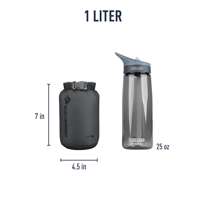 [Australia - AusPower] - Sea to Summit Ultra-SIL Dry Sack, Ultralight Dry Bag Grey 1 Liter 