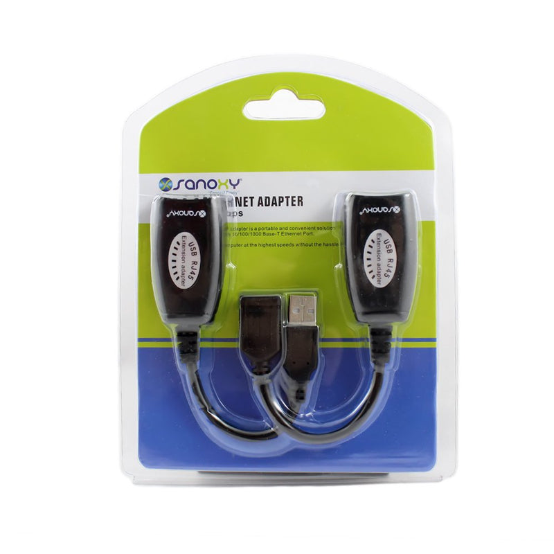 [Australia - AusPower] - SANOXY® USB over Cat5/5e/6 Extension Cable RJ45 Adapter Set 