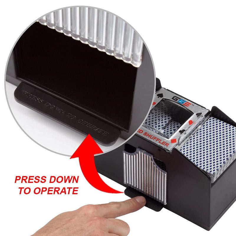 [Australia - AusPower] - Casino Automatic Card Shuffler Battery Operated for Blackjack and Poker Playing Card Games (1-4 Deck Card Shuffler) 1-4 Deck Card Shuffler 