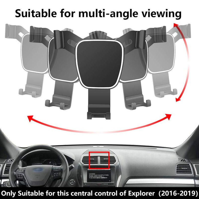 [Australia - AusPower] - LUNQIN Car Phone Holder for 2016-2019 Ford Explorer Auto Accessories Navigation Bracket Interior Decoration Mobile Cell Phone Mount 