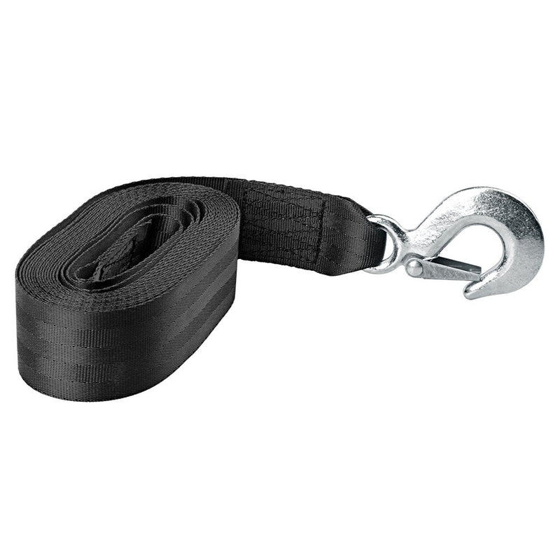 [Australia - AusPower] - 2 Inch by 20 Feet Trailer Winch Strap with Hook Heavy Duty Strap Replacement 10000 lbs Breaking Strength 3300 lbs Load Capacity for Boat,Jet Ski, Black(1 Pack) 