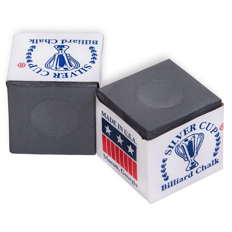 [Australia - AusPower] - SILVER CUP Billiard CHALK - ONE DOZEN (Charcoal) 
