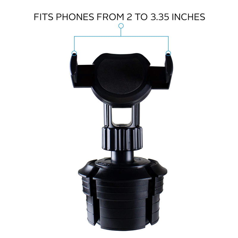 [Australia - AusPower] - Popular Mechanics Phone Mount – Universal Cup Holder Phone Mount with Expandable No-Slip Grip, Adjustable Base & 360 Degree Rotation - Fits Standard and Plus-Sized Phones 