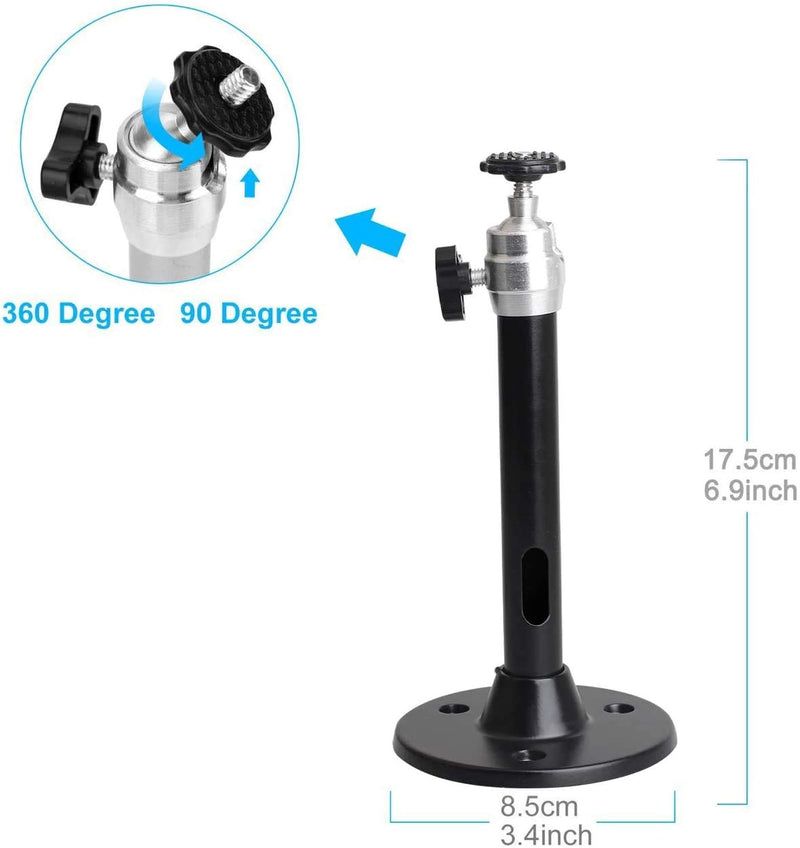 [Australia - AusPower] - YiePhiot Mini Ceiling Wall Projector Mount Stand Compatible with QKK, DR.J, DBPOWER, Anker, VANKYO, AAXA, Jinhoo, PVO, TMY, AuKing and Most Other Mini Projector (175mm, 2 Pack) 