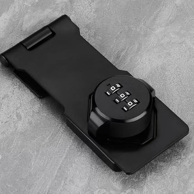 [Australia - AusPower] - Knob Buckle Lock Home Cabinet Combination Lock Cabinet Door Combo Lock Cabinet Barn Door Bathroom Outdoor Garden (Black) 