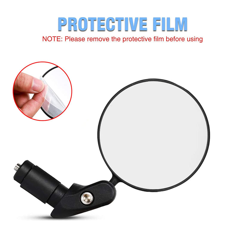[Australia - AusPower] - Bike Mirrors 2pcs Bar End Bicycle Mirrors for Handlebars Bicycle Cycling Rear View Mirrors, Safe Rearview Mirror with a Aluminum Bike Mirror for Mountain Road Bike Bicycle 