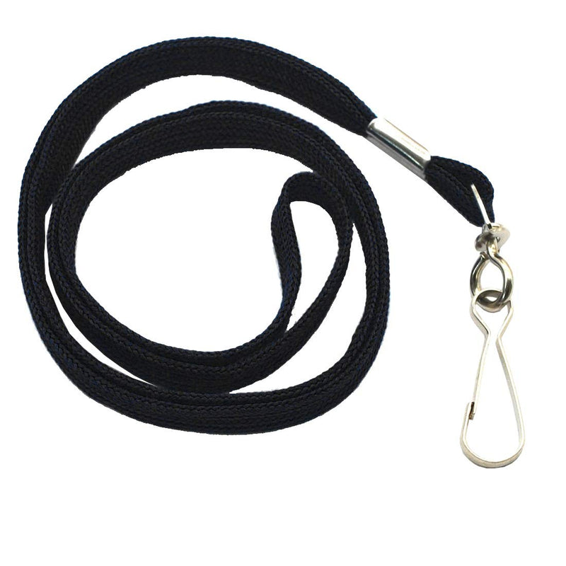 [Australia - AusPower] - Black Lanyard 100 Pack Bulk Badge Lanyards for ID Badges Neck Cruise Lanyard Name Tag Lanyard ID Holder Black 