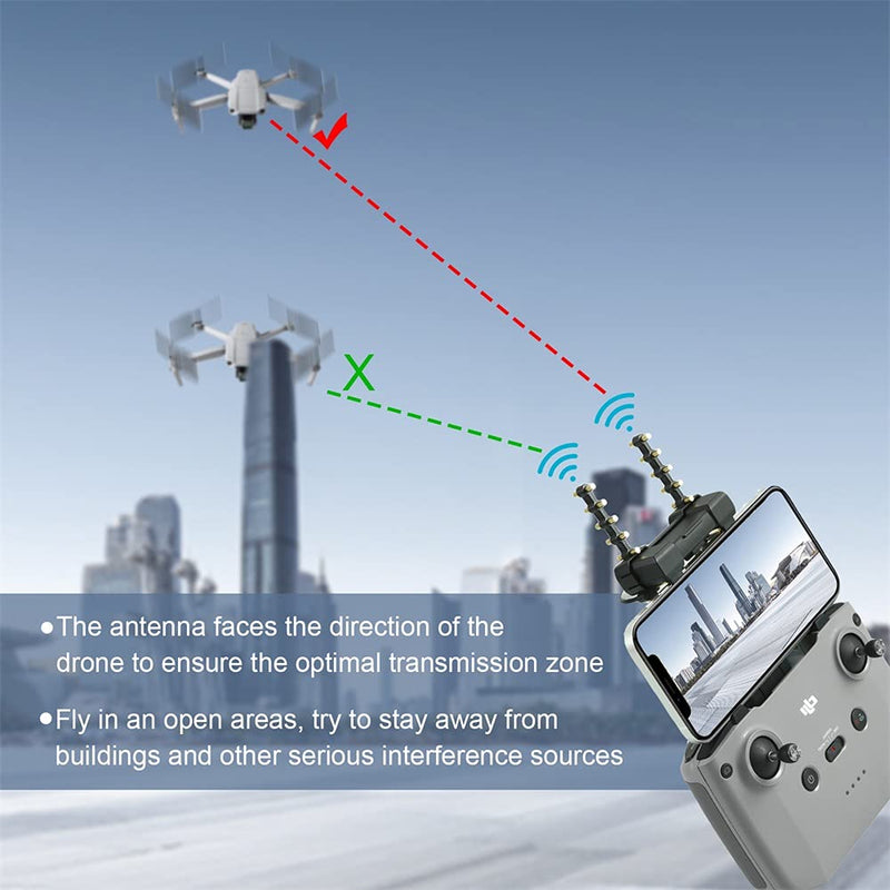 [Australia - AusPower] - Antenna Range Extender Signal Amplifier Booster Compatible with DJI Mavic Air 2 Air 2S Mavic Mini 2 and Mavic 3 Remote Controller 