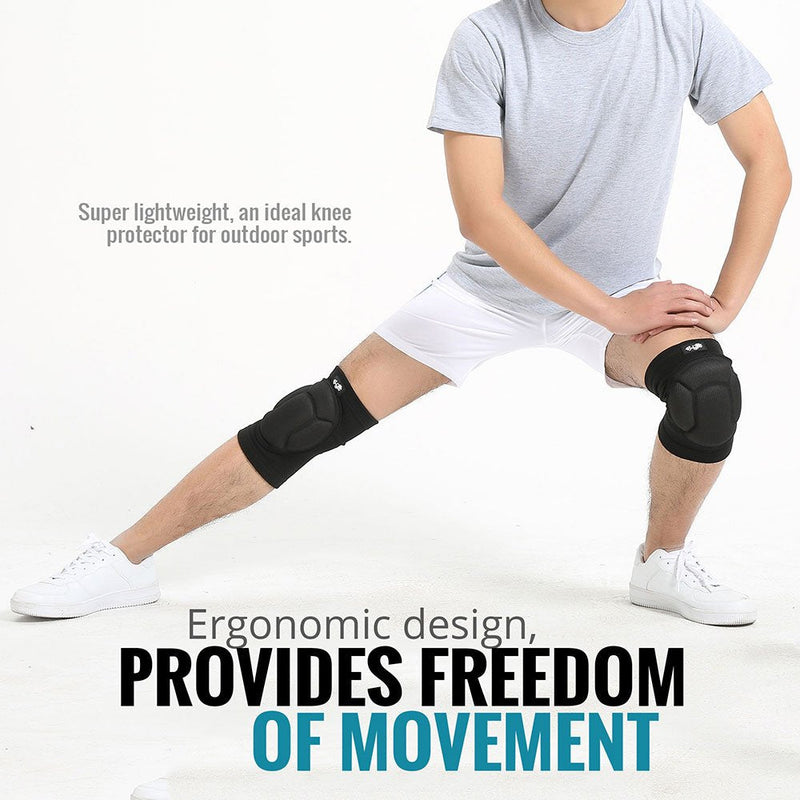 [Australia - AusPower] - Bodyprox Protective Knee Pads, Thick Sponge Anti-Slip, Collision Avoidance Knee Sleeve Small/Medium 