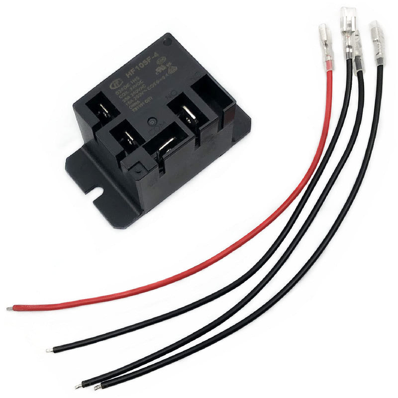 [Australia - AusPower] - FainWan 2PCS Power Relay SPST(1 NO) DC24V Coil, 30A SPST 120 VAC with Flange Mounting and 8 Quick Connect Terminals Wires Mini Relay HF105F-4-DC24V-8X 