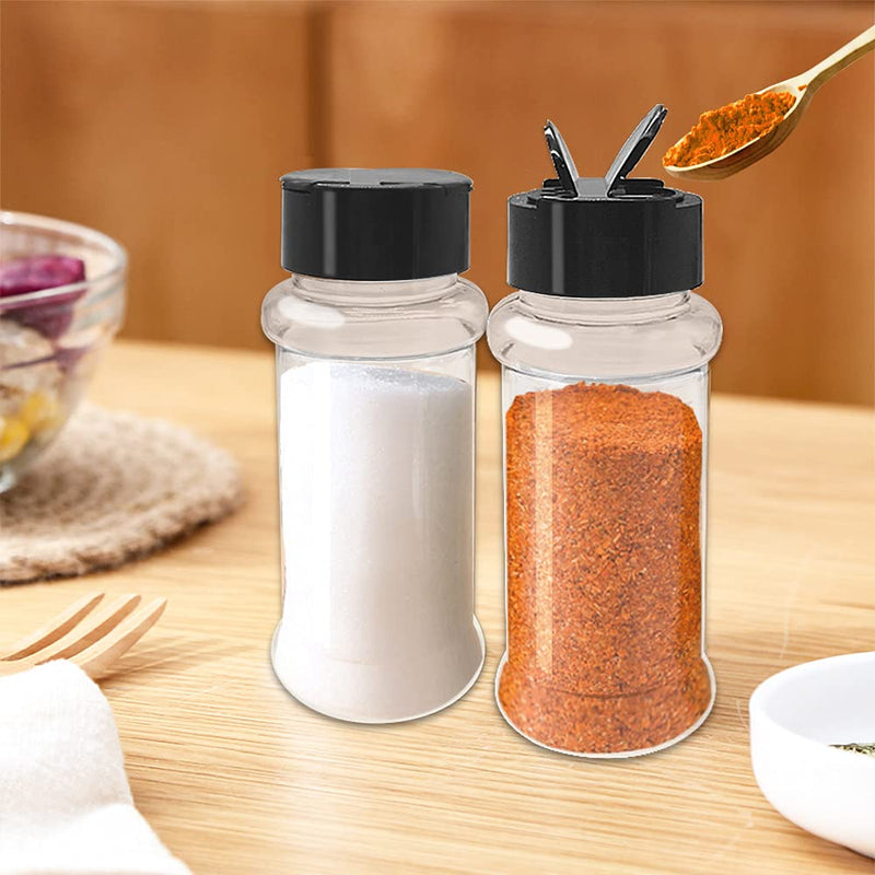 [Australia - AusPower] - 16 Pack 3.5 oz Plastic Spice Jars,Empty Seasoning Bottles Containers with Shaker Lids for Storing Spice,Salt,Herbs,Powder 