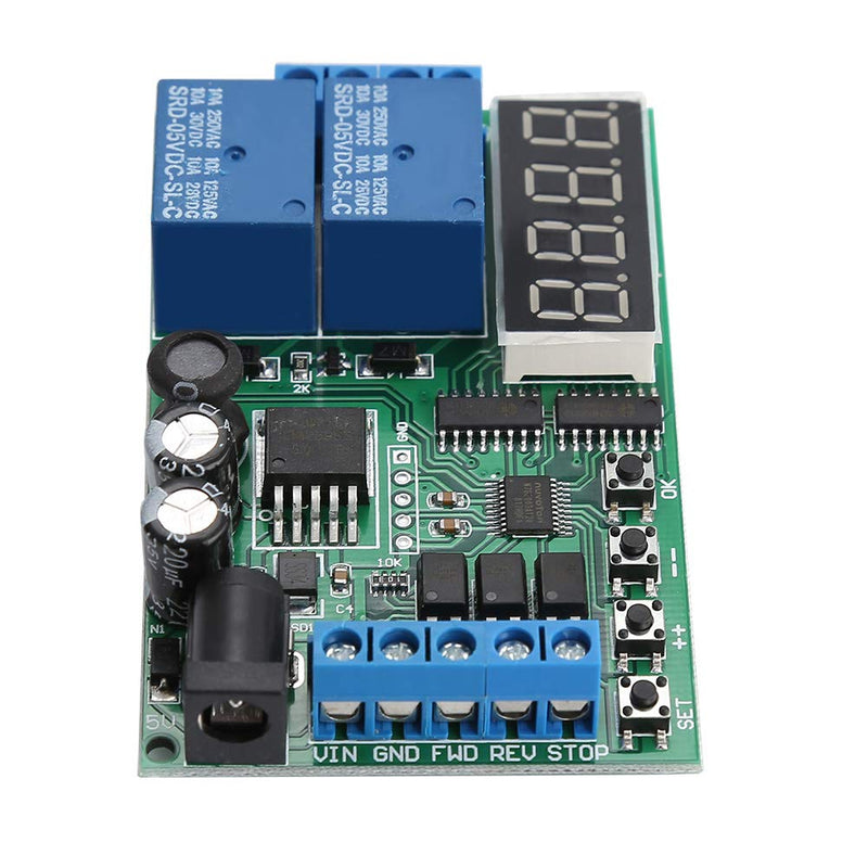 [Australia - AusPower] - 5V - 24V Motor Forward/Reverse Controller Timing Delay Time Cycles Relay Motor Controller Board with LED 