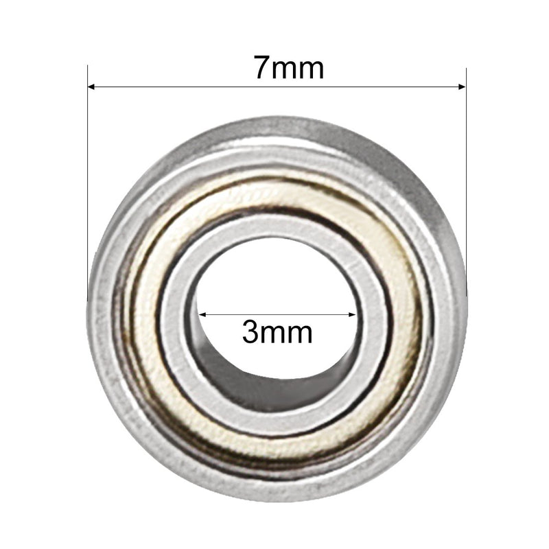 [Australia - AusPower] - uxcell 683ZZ Ball Bearing 3mm x 7mm x 3mm Double Shielded Deep Groove Bearings, Carbon Steel 20pcs 