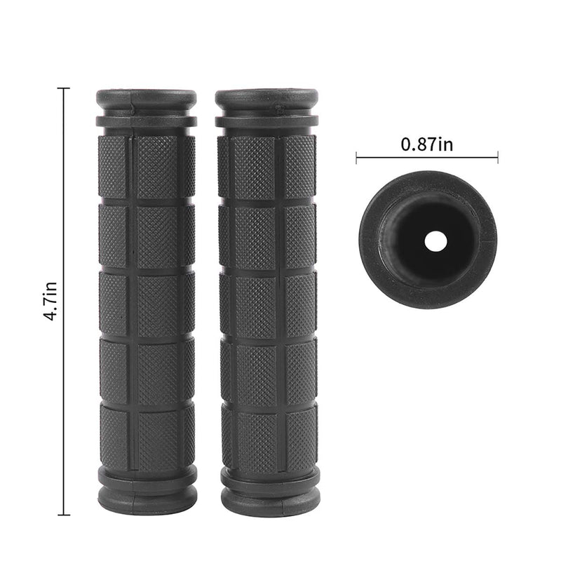 [Australia - AusPower] - Bicycle Handlebar Grips, 4 Pairs, Non Slip Rubber Mountain Bike Handlebar BMX/MTB Bike Grips for Kids Girls Boys, Black 