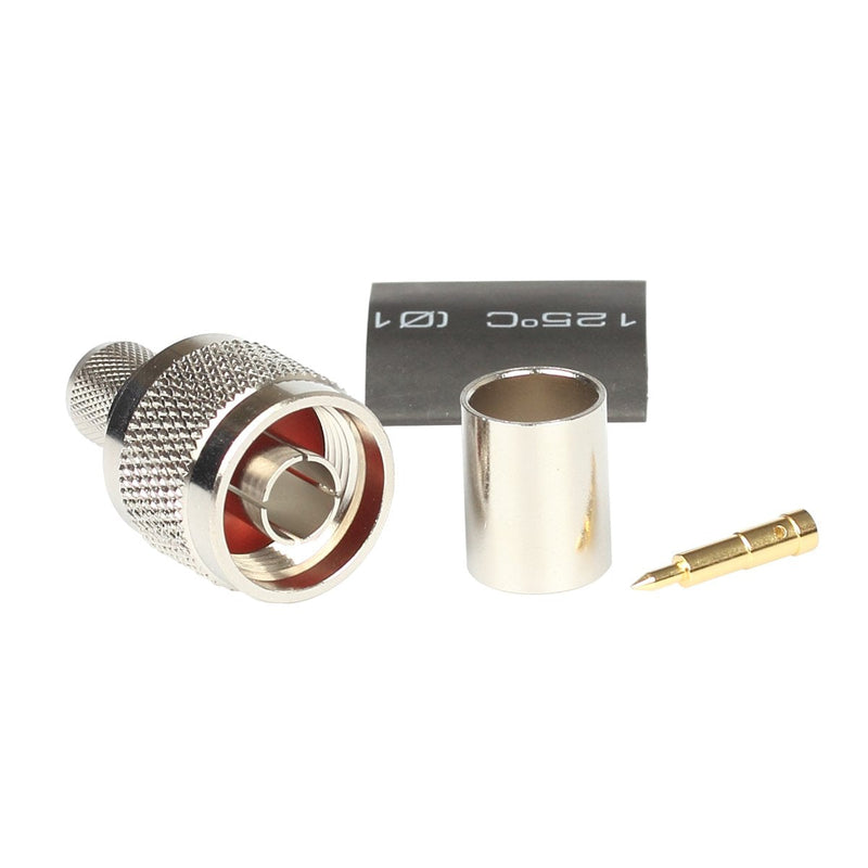 [Australia - AusPower] - N Connectos Male Crimp Rf Coaxial Connector 50 ohm for LMR400 Belden 9913 RG8 Pack of 5 Piece 