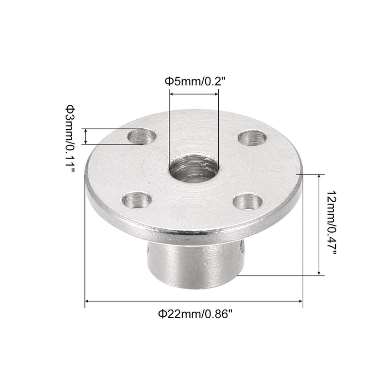 [Australia - AusPower] - MECCANIXITY 4pcs 5mm Flange Coupling Connector, Shaft Axis Fittings for DIY RC Model Motors, with 8pcs Fastening Screw 2pcs M1.5 Hex Wrench 