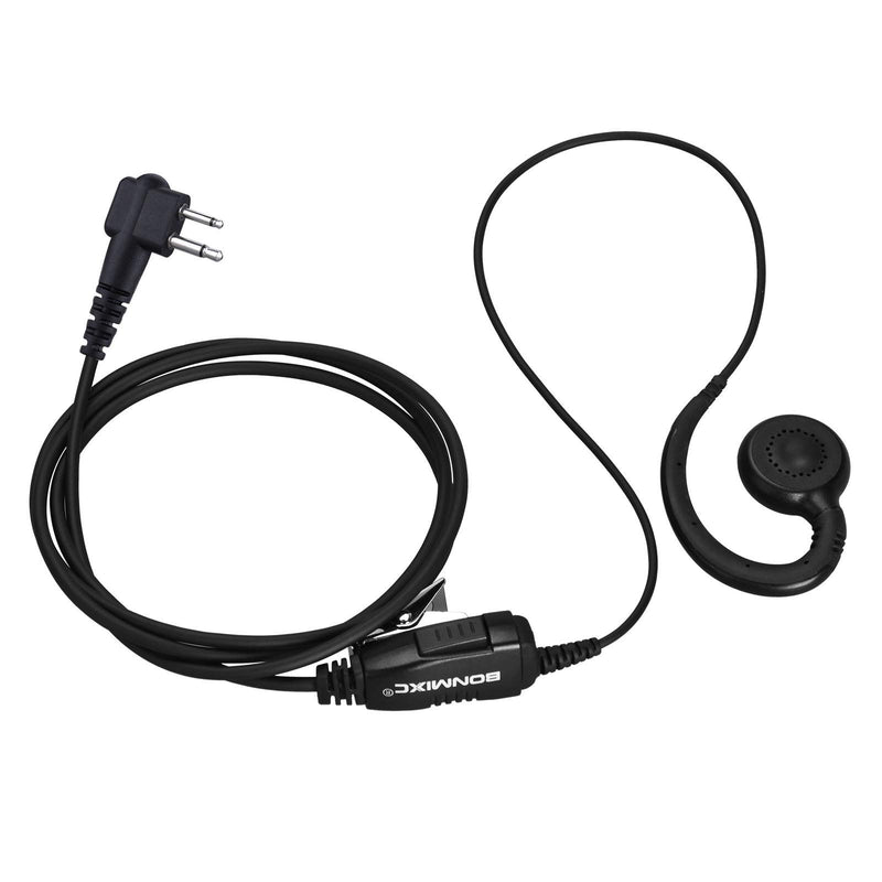 [Australia - AusPower] - BONMIXC (2 Pack) 2-Pin Walkie Talkie Earpiece Mic Compatible with Motorola 2.5mm+3.5mm 2-Pin Two Way Radio Headset Thicker Reinforced Cable with PTT 