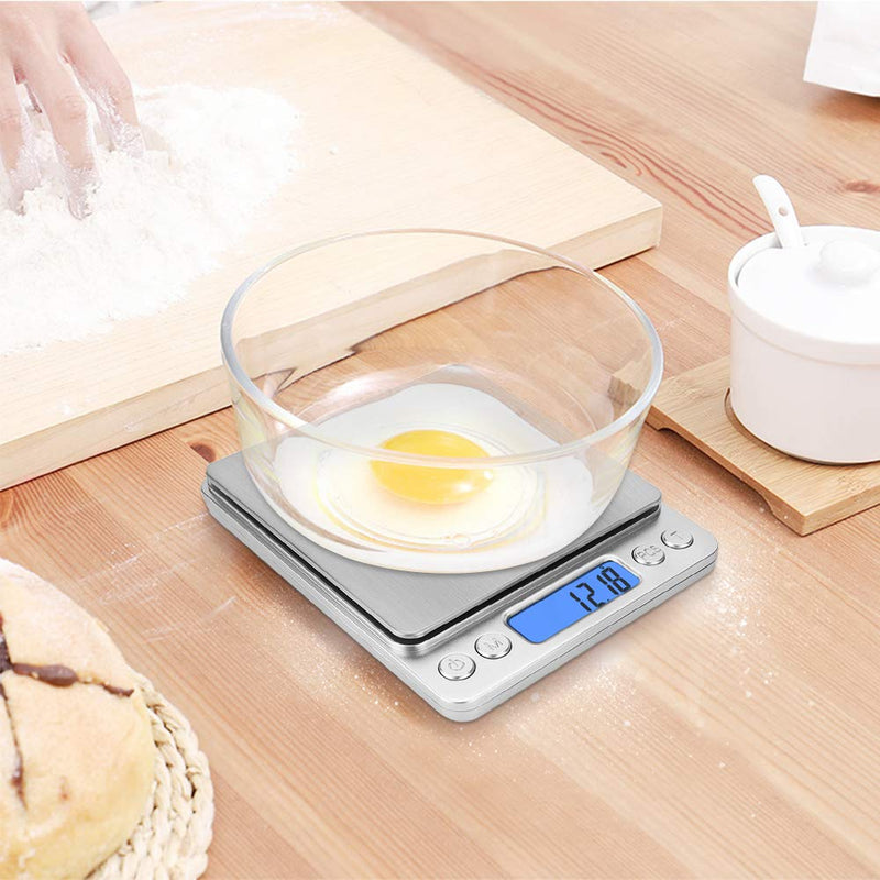 [Australia - AusPower] - NEXT-SHINE Gram Scale Digital Kitchen Food Mini Pocket Pro Size Rechargeable Scale 500g x 0.01g with Stainless Steel USB Charged for Cooking Baking Jewelry Postal Parcel 