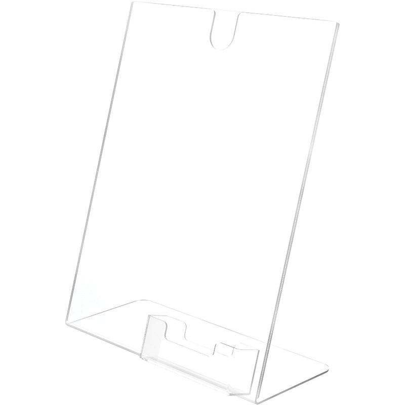 [Australia - AusPower] - Deflecto Superior Image Slanted Sign Holder with Business Card Holder, Clear, 8-1/2” x 11” (590601) 