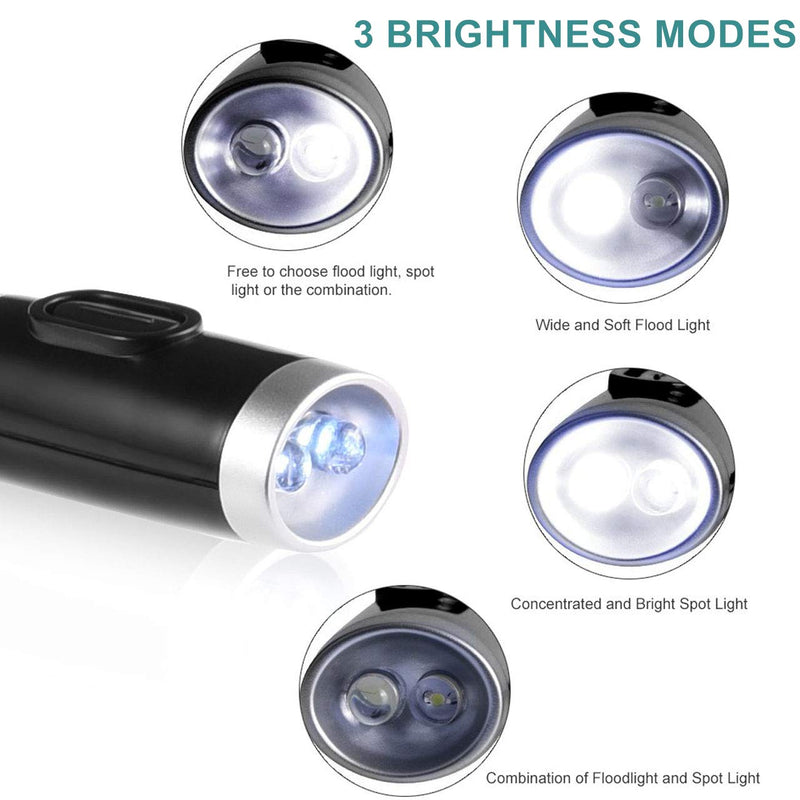 [Australia - AusPower] - Book Light, Rechargeable LED Hug light, Neck Hug Reading Lights for Bed Reading, Hands Free Flexible Arm, Soft Silicone Arms Comfortable Wear, Perfect for Bookworms Kids Crafts Knitting Travel, BBQ Black 
