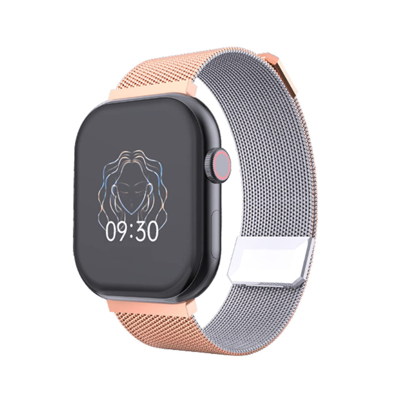[Australia - AusPower] - Milanese strap Compatible with Apple Watch Band 38/40mm 42/44mm Adjustable Double-Sided Strap & Rotating Connectors Two color Magnetic Wristband For Apple Watch Band women iWatch 6 5 4 3 2 1 SE silver,rose gold 