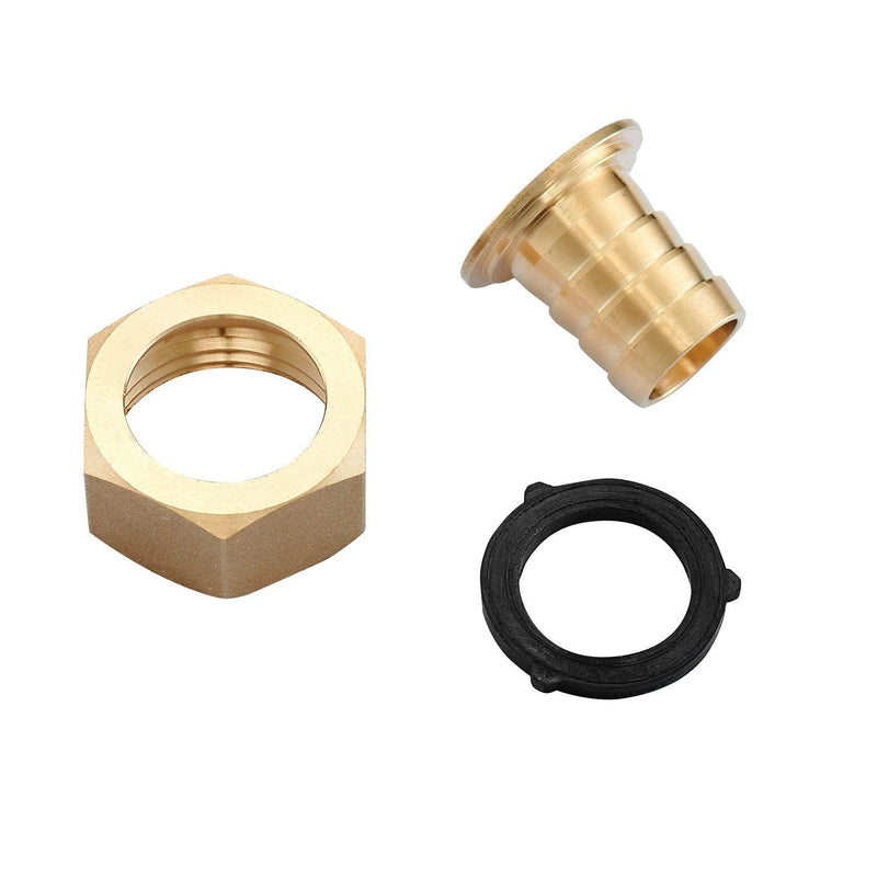[Australia - AusPower] - Minimprover 2PCS Lead Free Brass Water Hose Pipe Swivel Connector,3/4" Barb x 3/4 inch Female GHT Adapter,Copper Fitting with Stainless Clamp for House/Boat/Lawn/Power Wash/Irrigation 3/4" Barb x 3/4" Female GHT 2 