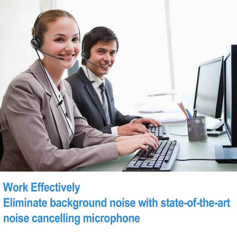 [Australia - AusPower] - RJ9 Cisco Corded Office HD Voice Phone Headset for Cisco IP Phones 6851 6861 7945g 7962g 8811 8841 8845 8851 8861 8961 9951 Series Model,Plus 3.5mm Connector (Binaural) RJ9 Duo for Cisco 