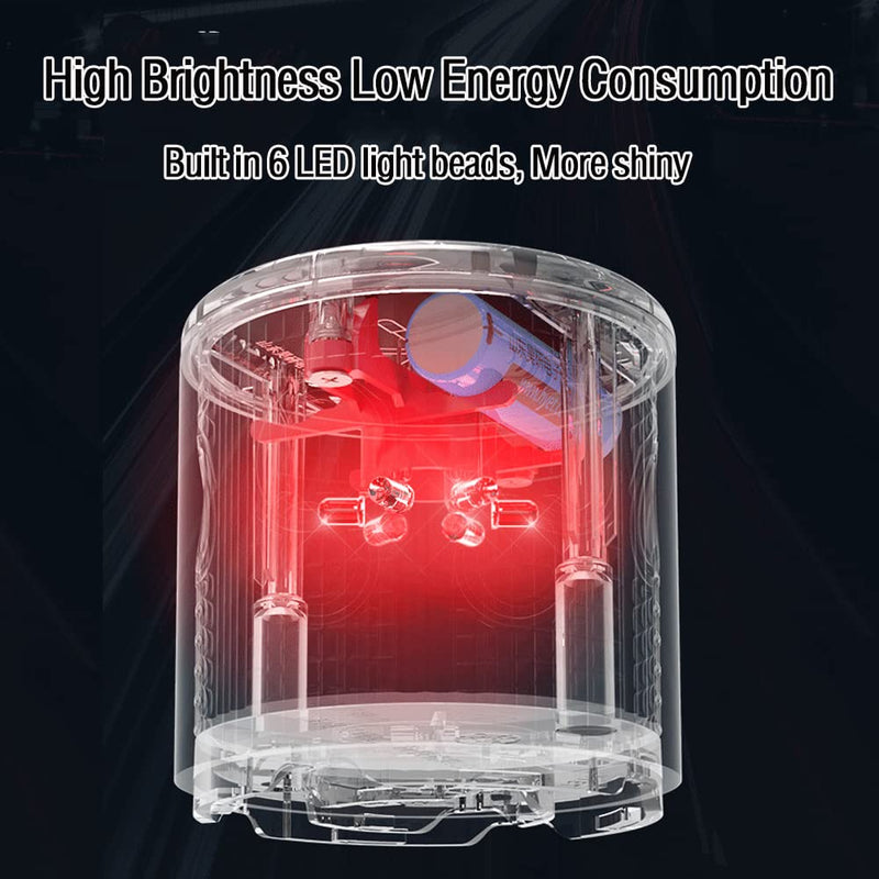 [Australia - AusPower] - LEDHOLYT Solar Strobe Warning Light, Super Bright Single Column Solar Emergency Strobe Warning Light Wireless Flashing Barricade Safety Road Construction Traffic Flicker Beacon Lamp (Blue) Blue 