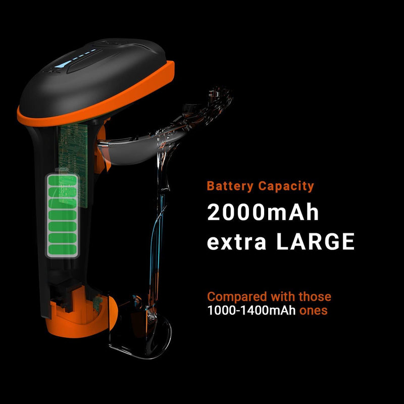 [Australia - AusPower] - Tera Barcode Scanner Wireless 1D Laser Cordless Barcode Reader with Battery Level Indicator, Versatile 2 in 1 2.4Ghz Wireless and USB 2.0 Wired Orange 