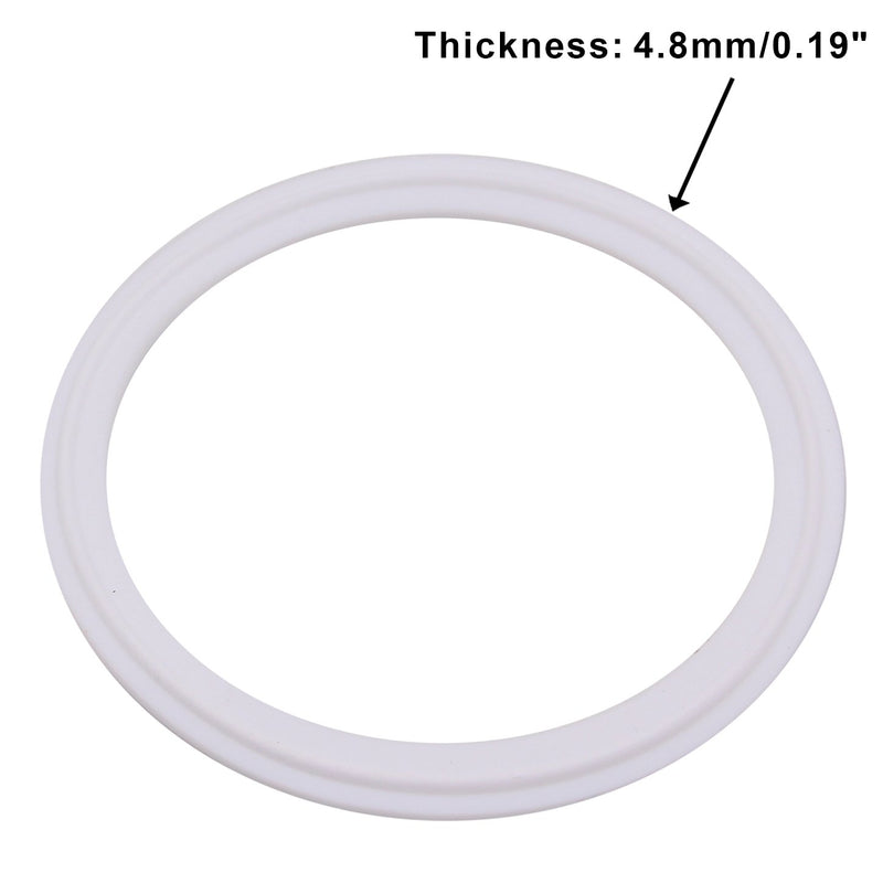 [Australia - AusPower] - DERNORD Teflon (PTFE) Tri-Clamp Gasket O-ring - 4 Inch Style Fits OD 119MM Sanitary Pipe Weld Ferrule (Pack of 2) Pack of 2 