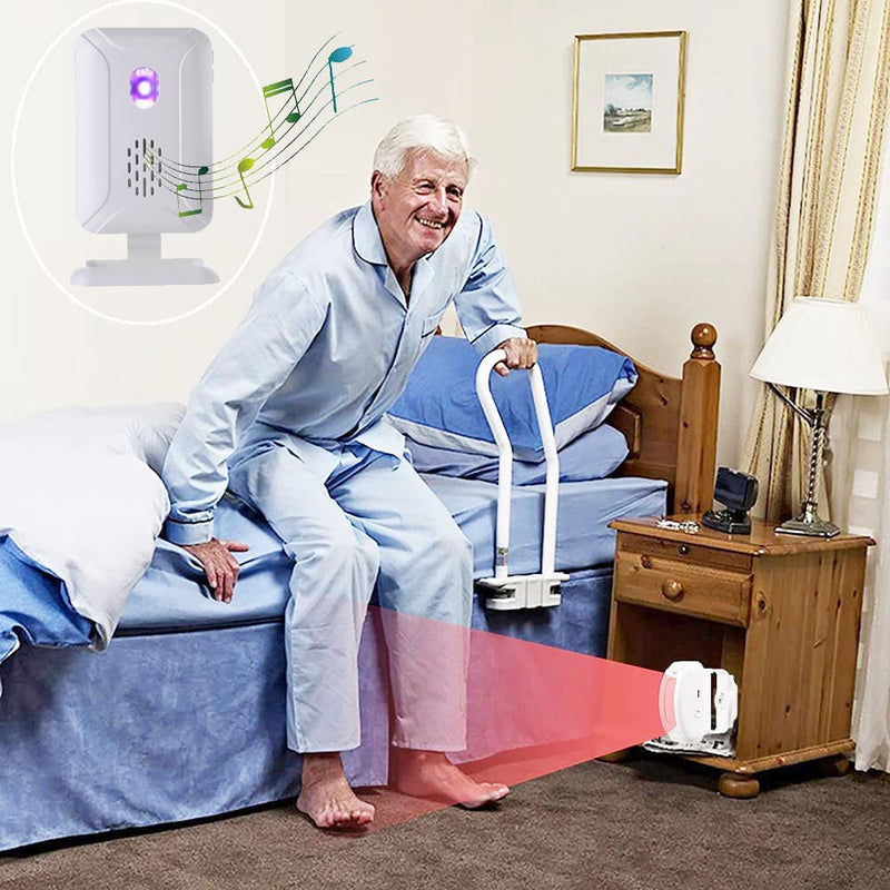 [Australia - AusPower] - YisTech Caregive Pager Bed Alarm and Fall Prevention for Elderly Dementia Patients,Wirelesss Motion Sensor Alert with Remote Control (1 Motion Sensor+1 Remote Control+1 Receicer) 