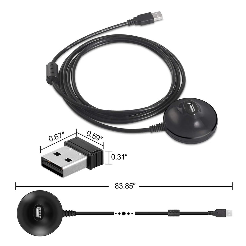 [Australia - AusPower] - CooSpo USB ANT+ Stick ANT Dongle with 6ft. Extension Cable Compatible with Zwift TrainerRoad Wahoo Garmin Cycleops Trainer Rouvy TacX Sufferfest PerfPRO 