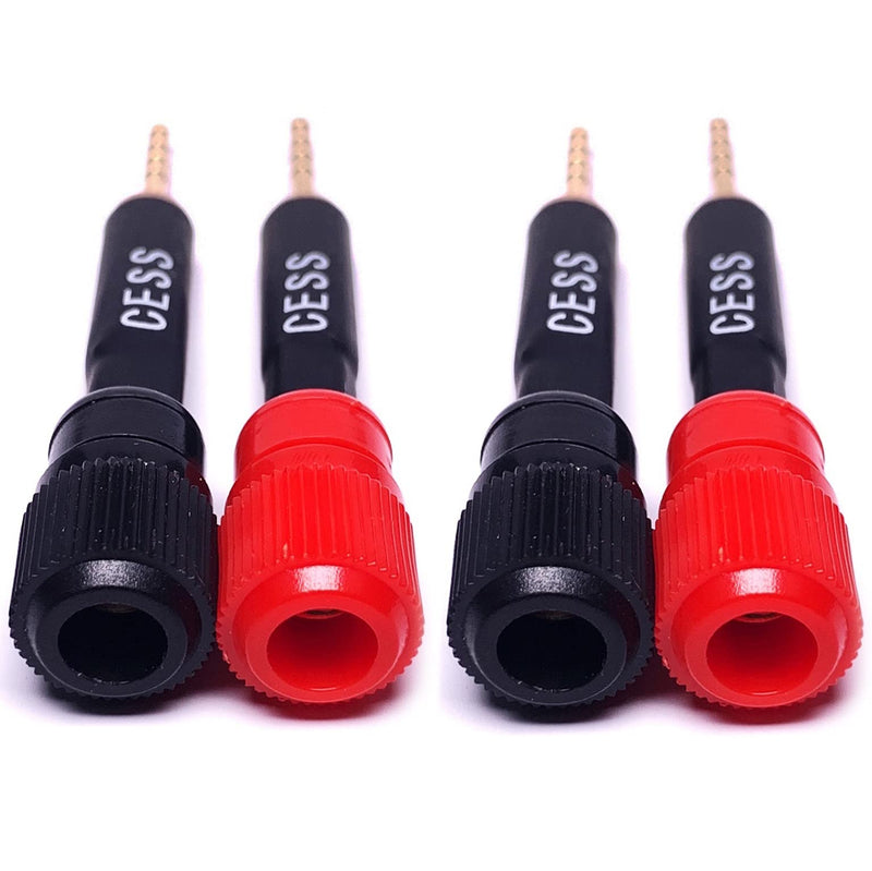 [Australia - AusPower] - CESS-129 Pin Banana Plug to Female Banana Jack and Binding Post Wire Connect Terminal for Speaker/Amplifier, 4 Pack 