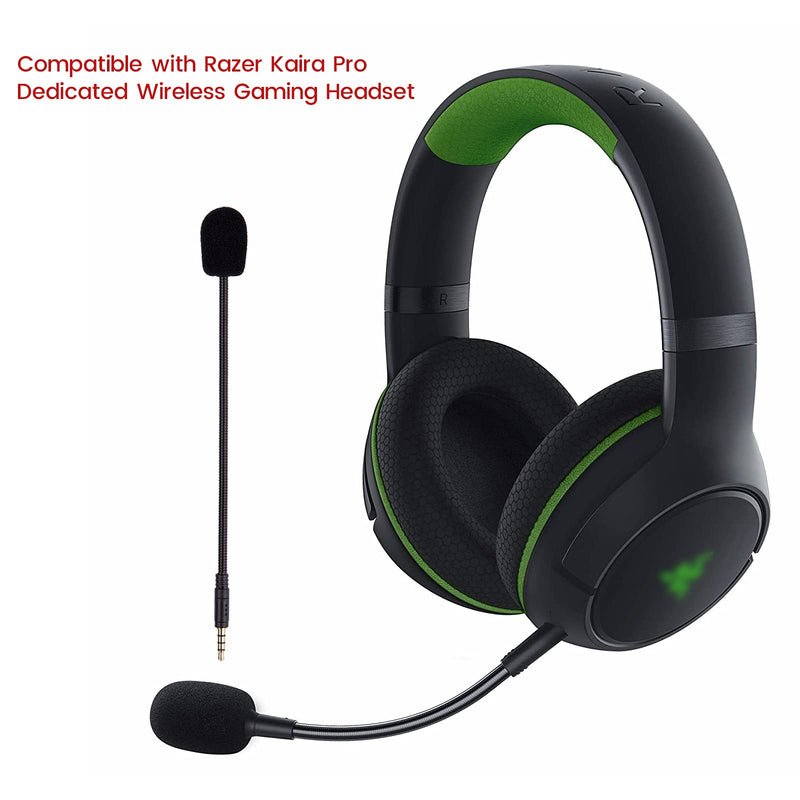 [Australia - AusPower] - Microphone Replacement for Razer Kaira Pro Wireless Gaming Headset, Omnidirectional Detachable Mic Boom Works on Xbox One, Xbox Series X & S, PS5, PS4, PC, Mac 
