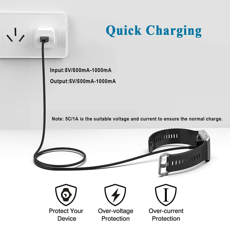 [Australia - AusPower] - Charging Cable Compatible with Fit Ionic Charger, 3.3FT Replacement USB Charger Cable Cord Adapter for Ionic Smart Watch 