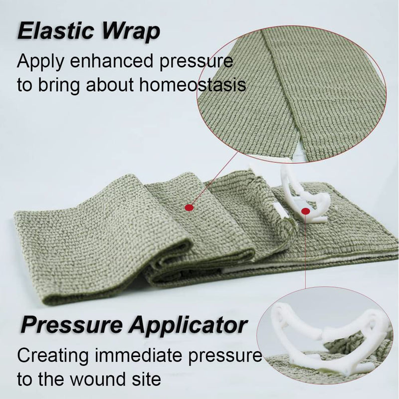 [Australia - AusPower] - 2 Packs Israeli Bandages 6 Inch , Emergency Compression Trauma Wound Dressing, Medical Sterile Vacuum Sealed, Combat Tactical First Aid Kit Grey-2p 