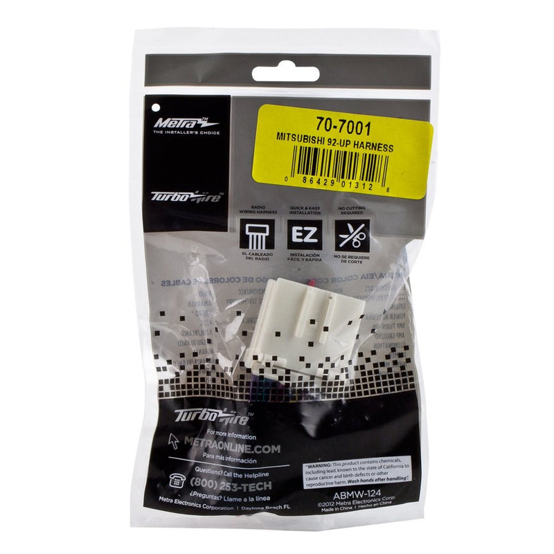 [Australia - AusPower] - Metra 70-7001 Radio Wiring Harness for Mitsubishi 1992-Up,Black Standard Packaging 