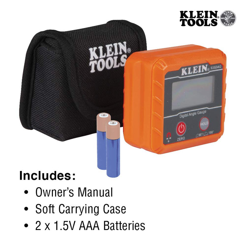 [Australia - AusPower] - Klein Tools 935DAG Digital Electronic Level and Angle Gauge, Measures 0 - 90 and 0 - 180 Degree Ranges, Measures and Sets Angles 