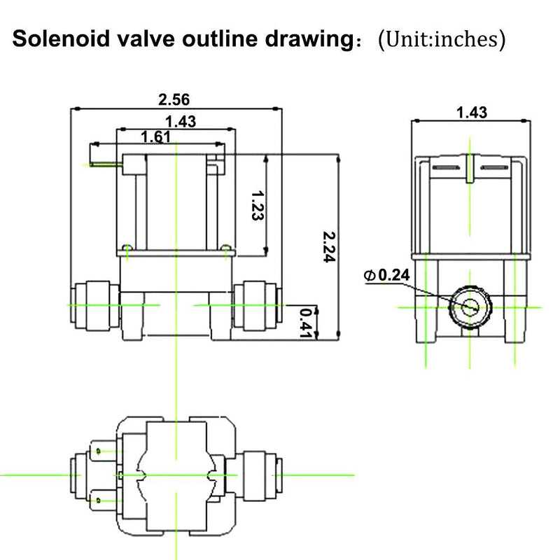 [Australia - AusPower] - Fakerba AC 110V Inlet Water Solenoid Electric Valve - 1/4" High Pressure, Normally Cosed,Quick Connect,(Electric Valve for RO Machine Water Dispenser/Water Purifier,etc) 