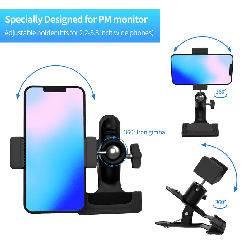 [Australia - AusPower] - VHIONER Rower Machine Phone Holder, Metal Rotating Phone Holder Made for Concept 2 Rowing PM5 Monitors 