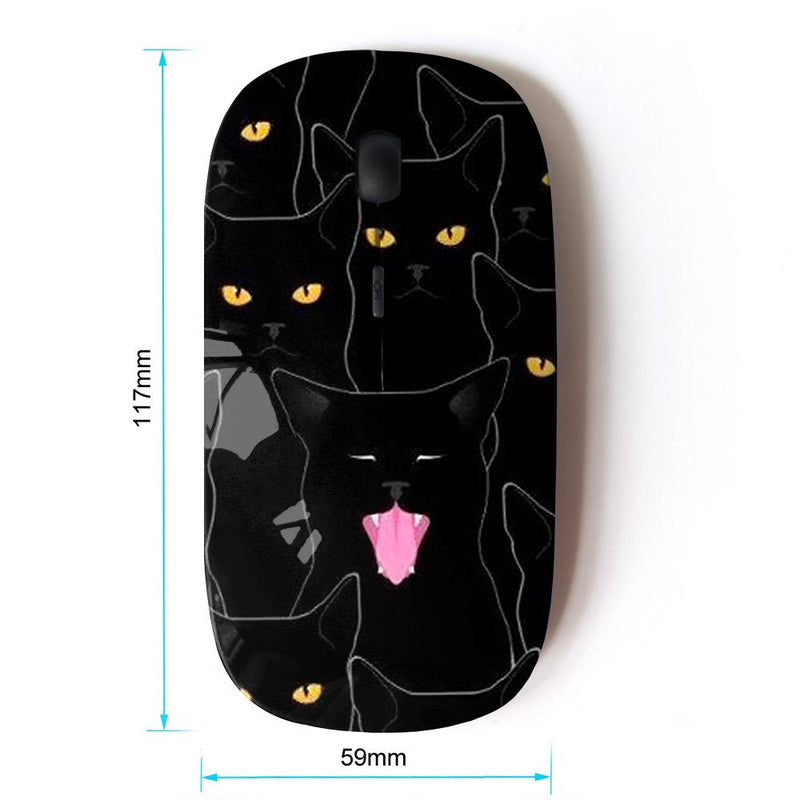 [Australia - AusPower] - KOOLmouse [ Optical 2.4G Wireless Computer Mouse ] [ Black Cat Halloween Cute Design ] 