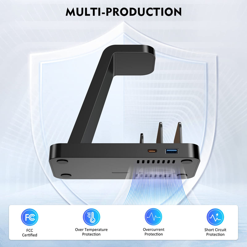 [Australia - AusPower] - Wireless Charger for iPhone - 5 in 1 Charging Station for Multiple Devices Apple: Fast Wireless Charging Stand Dock for iPhone 14 13 12 Pro Max Apple Watch Airpods 