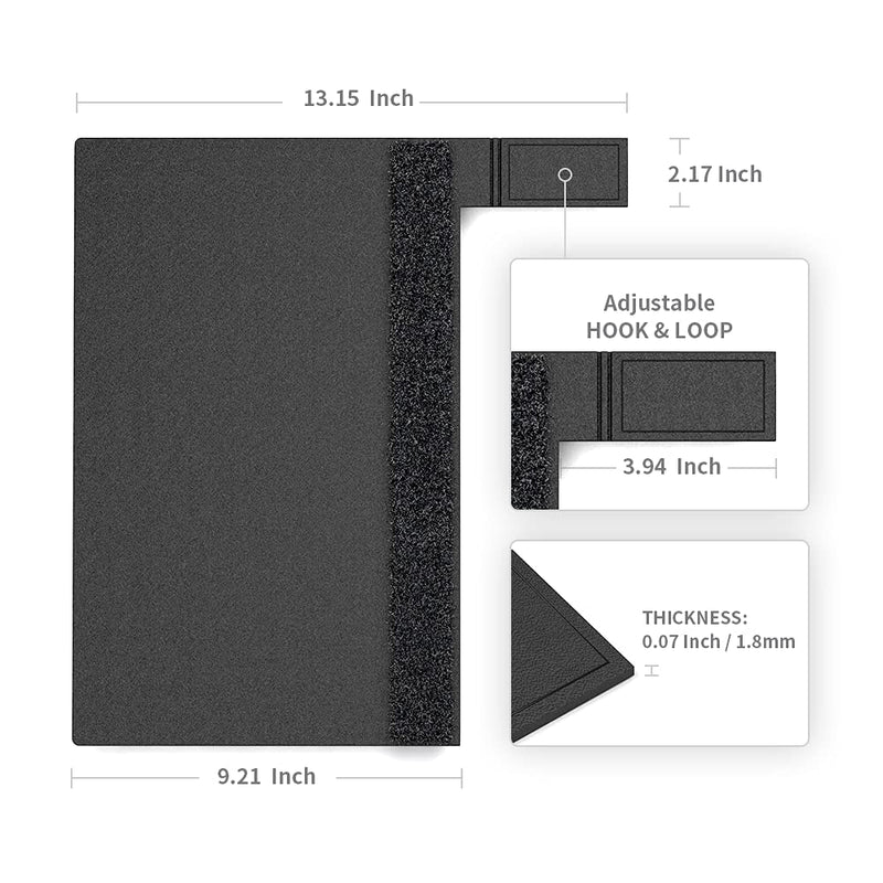 [Australia - AusPower] - CZUR Assistive Cover 13.14-inch with Adjustable Hook&Loop Splash Resistant,PVC Material Cover for CZUR Book Scanner, Office&Home-Black 