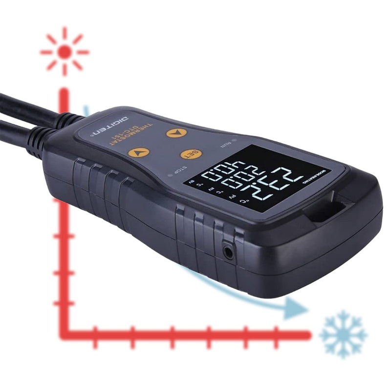 [Australia - AusPower] - DIGITEN DTC151 Temperature Controller Plug-in Thermostat Cooling Heating Temperature Controller Outlet GreenhouseThermostat for Germination Incubation Homebrewing 15A Temperature Controller 